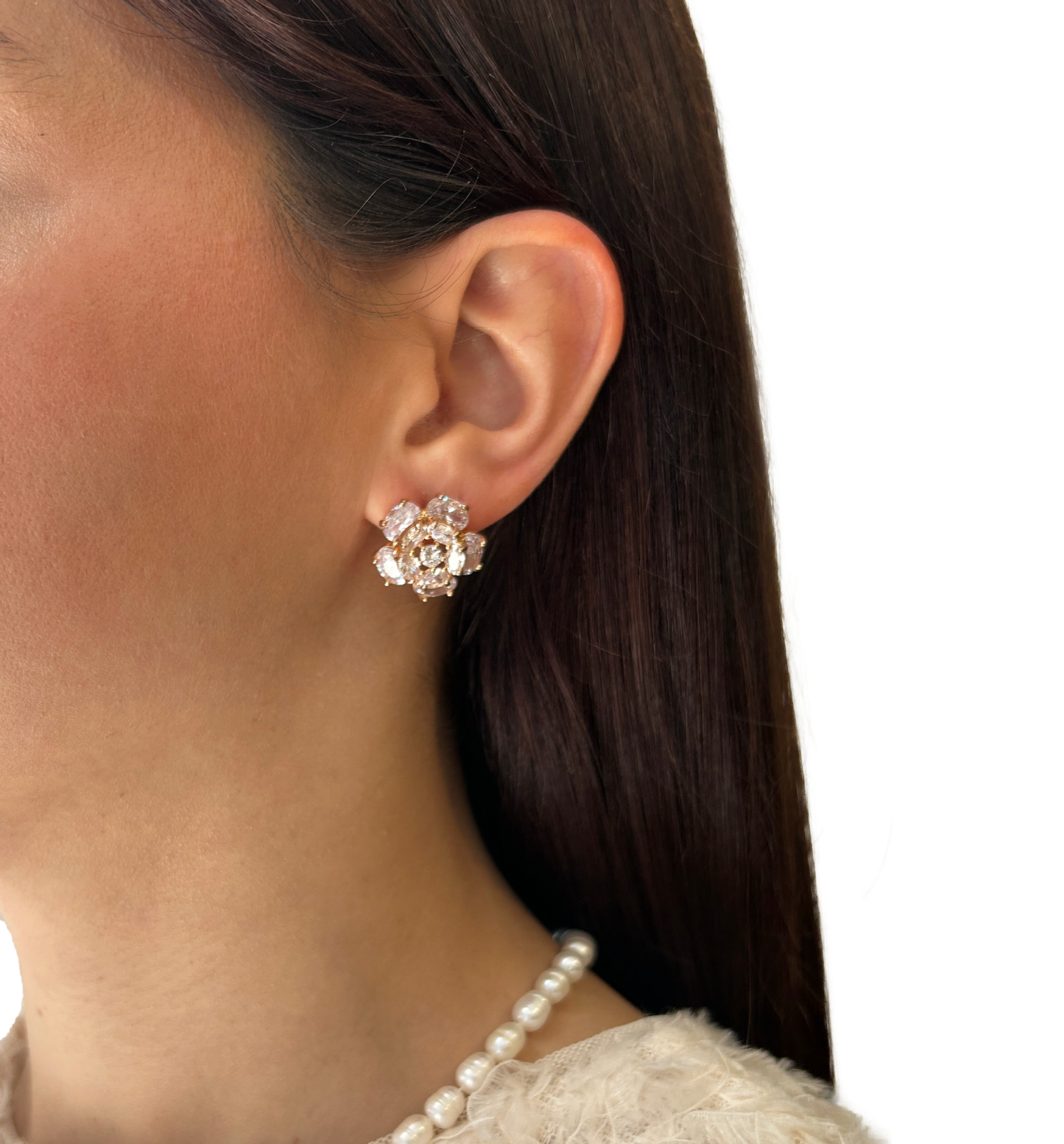 Aros camelia con volumen