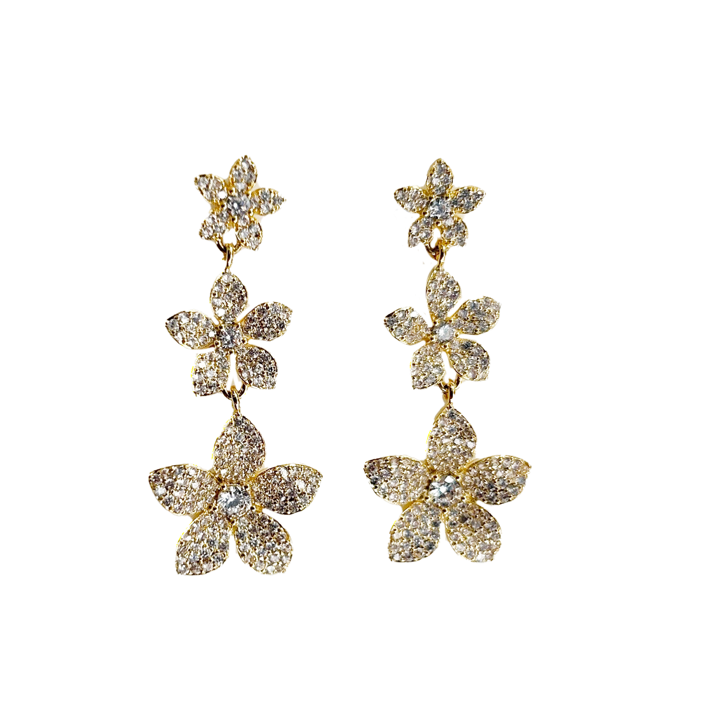 aros flores de zirconia