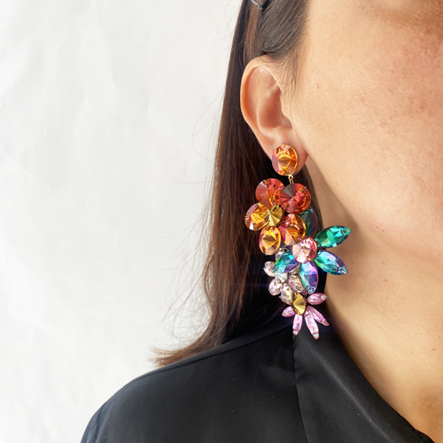 Aros flores de cristales
