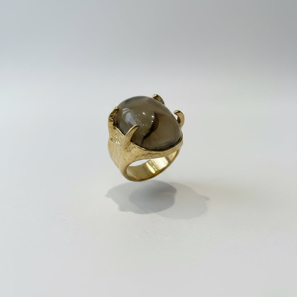 Anillo resina rectangular