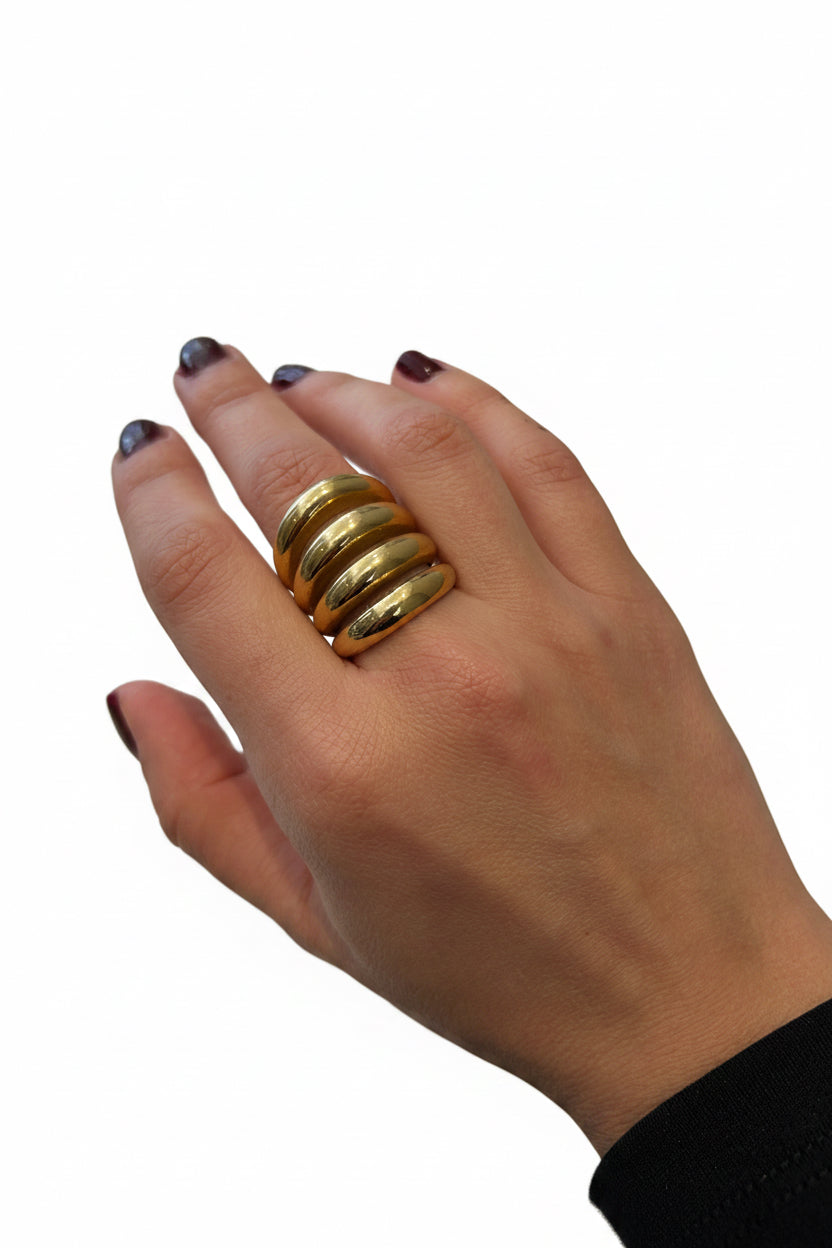Anillo cuatro vueltas dorado