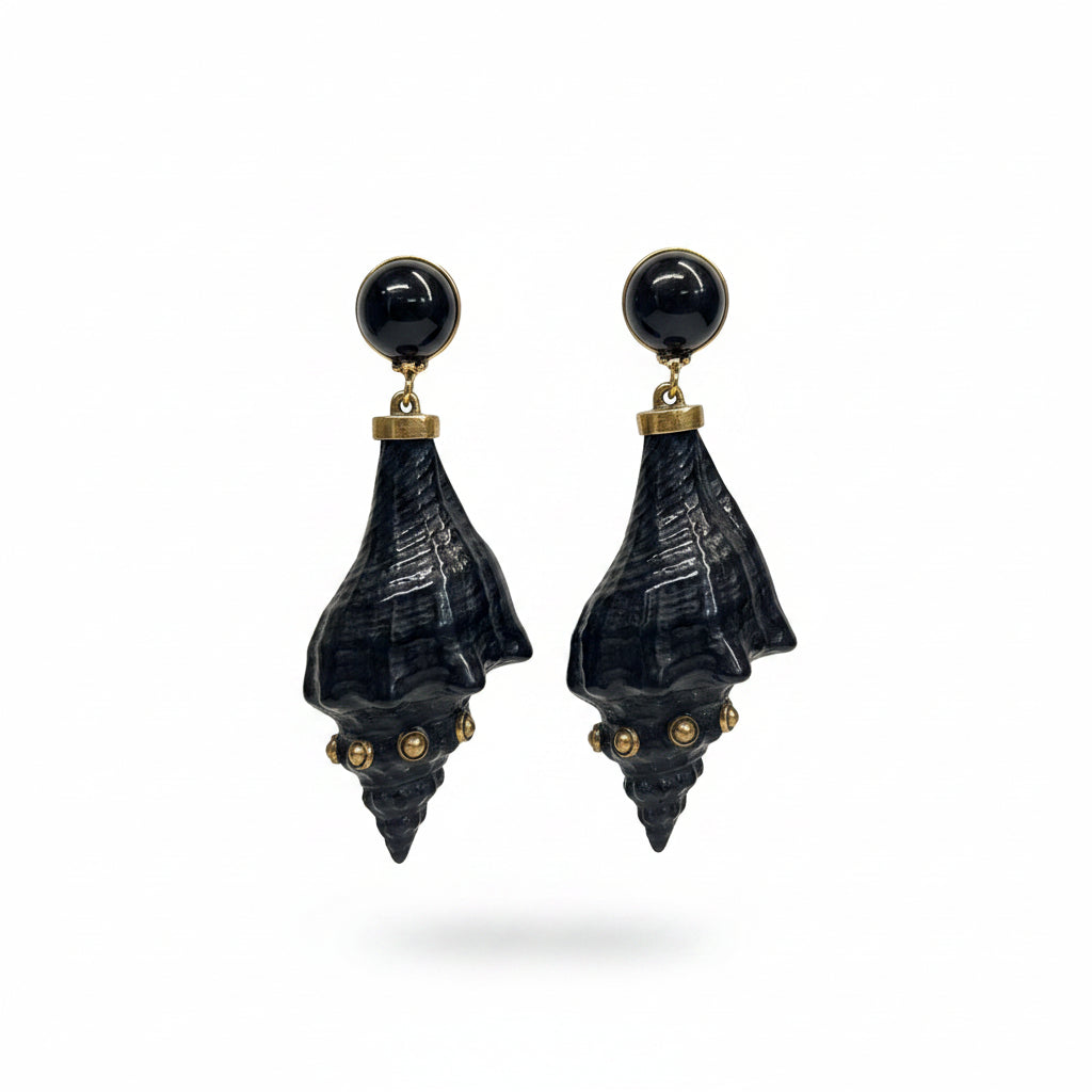 Aros caracoles negros