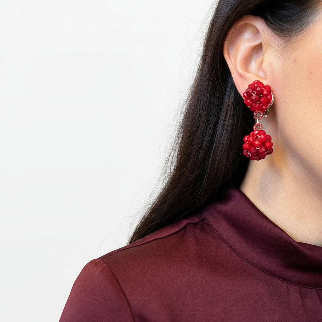 aros cristal bordo