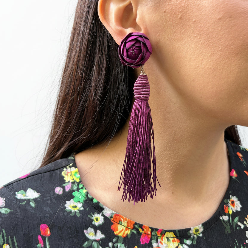 Aros fleco violeta