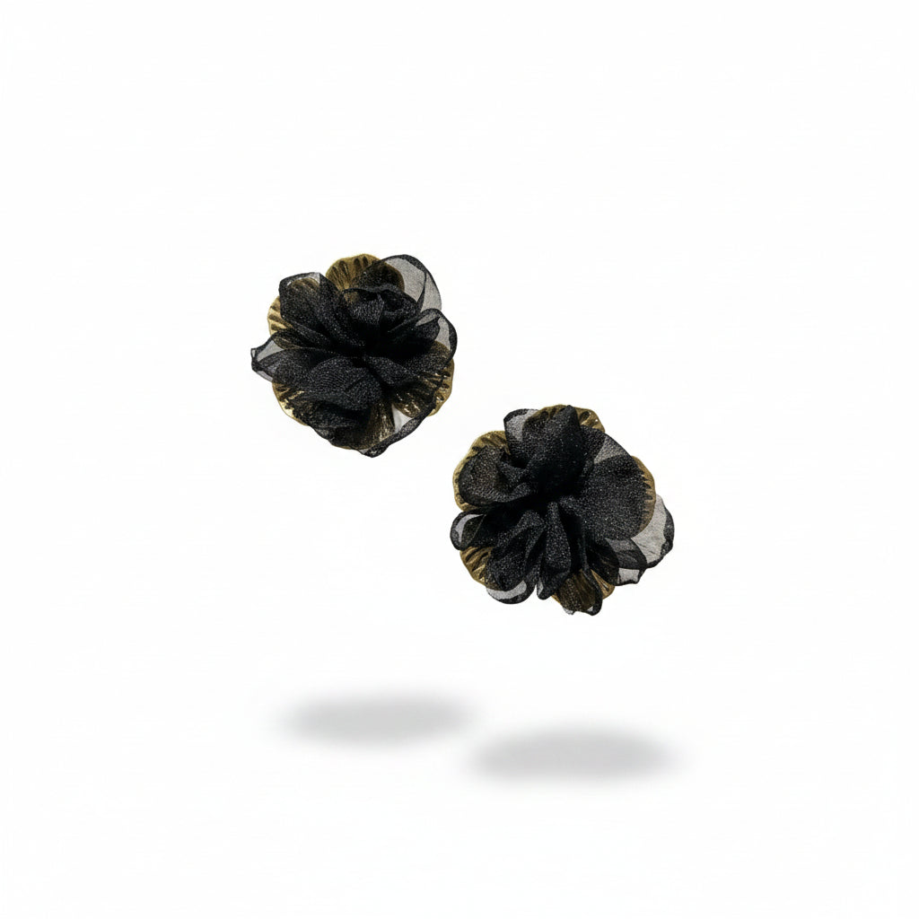 Aros flor con tela
