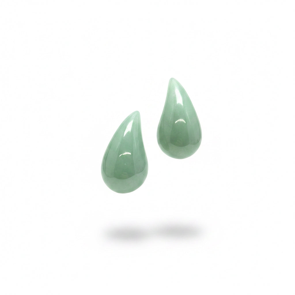 Aros gota verde agua