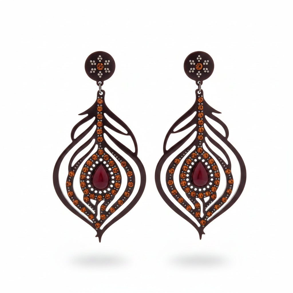 Aros pluma marron