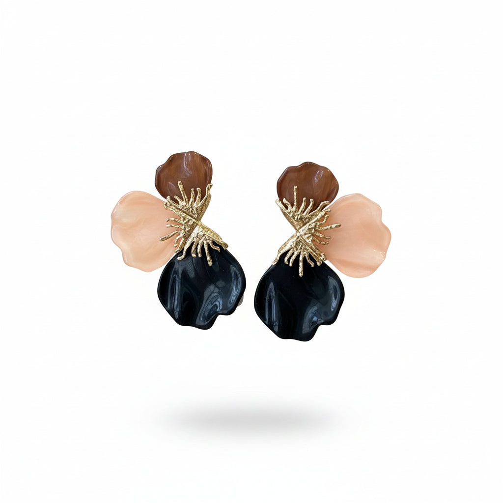 Aros media flor resina