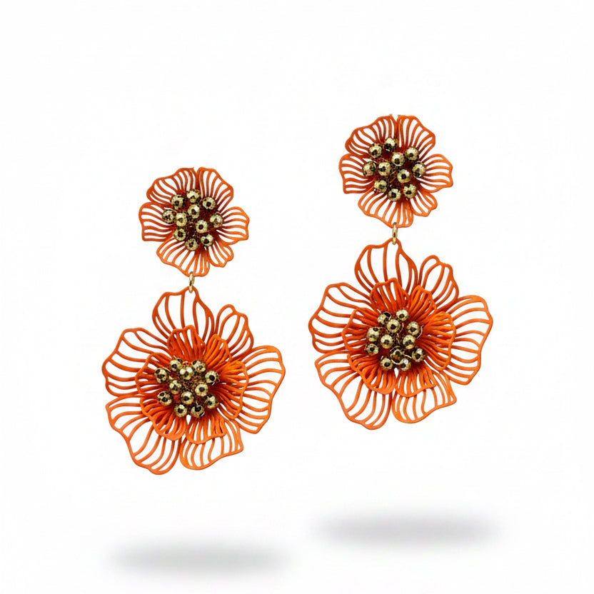 aros flores naranja