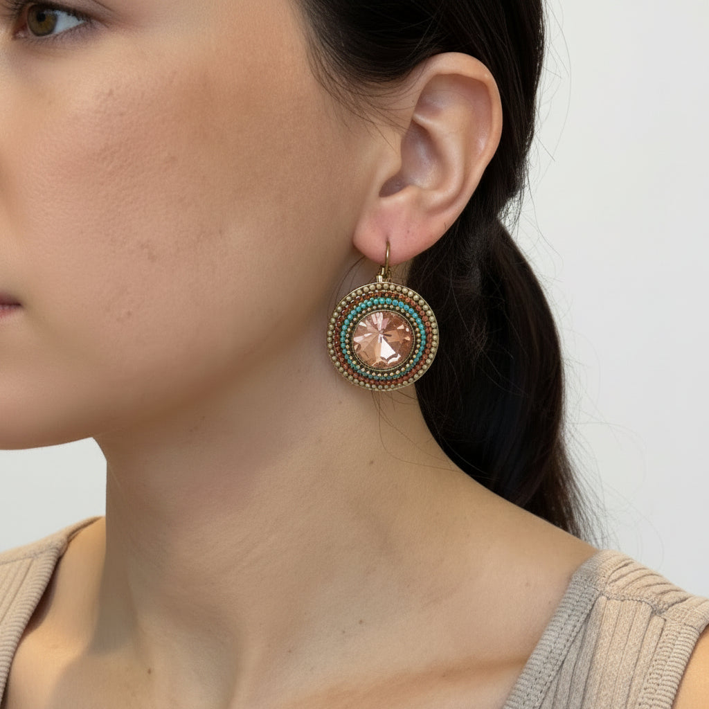Aros circulares rosa