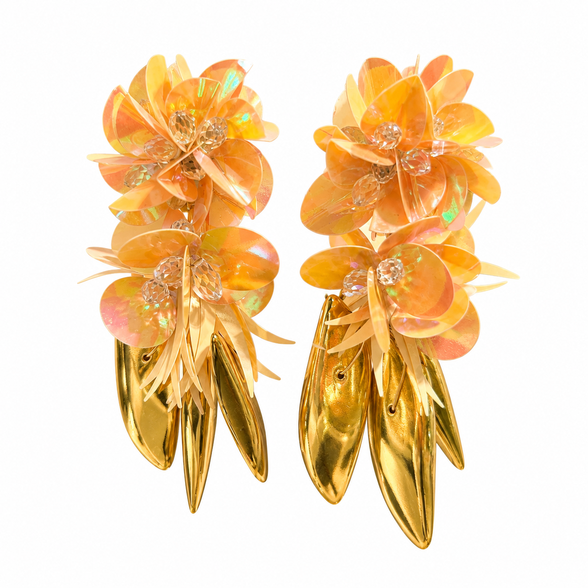 Aros rose y dorado