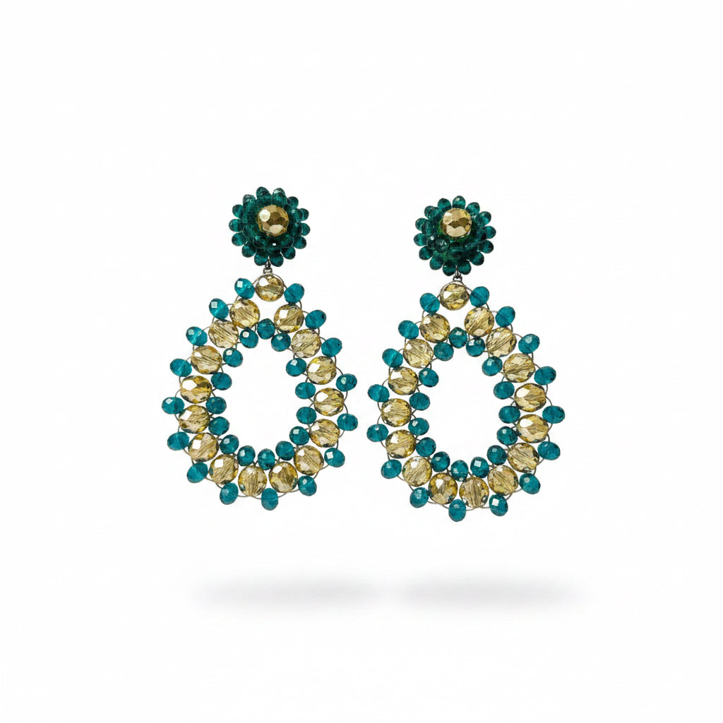 Aros verdes y dorados