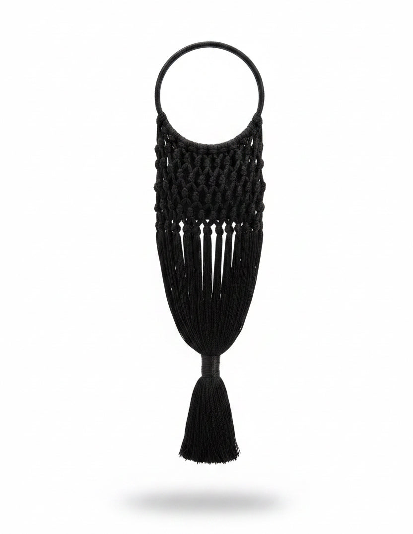Bolso tejido negro