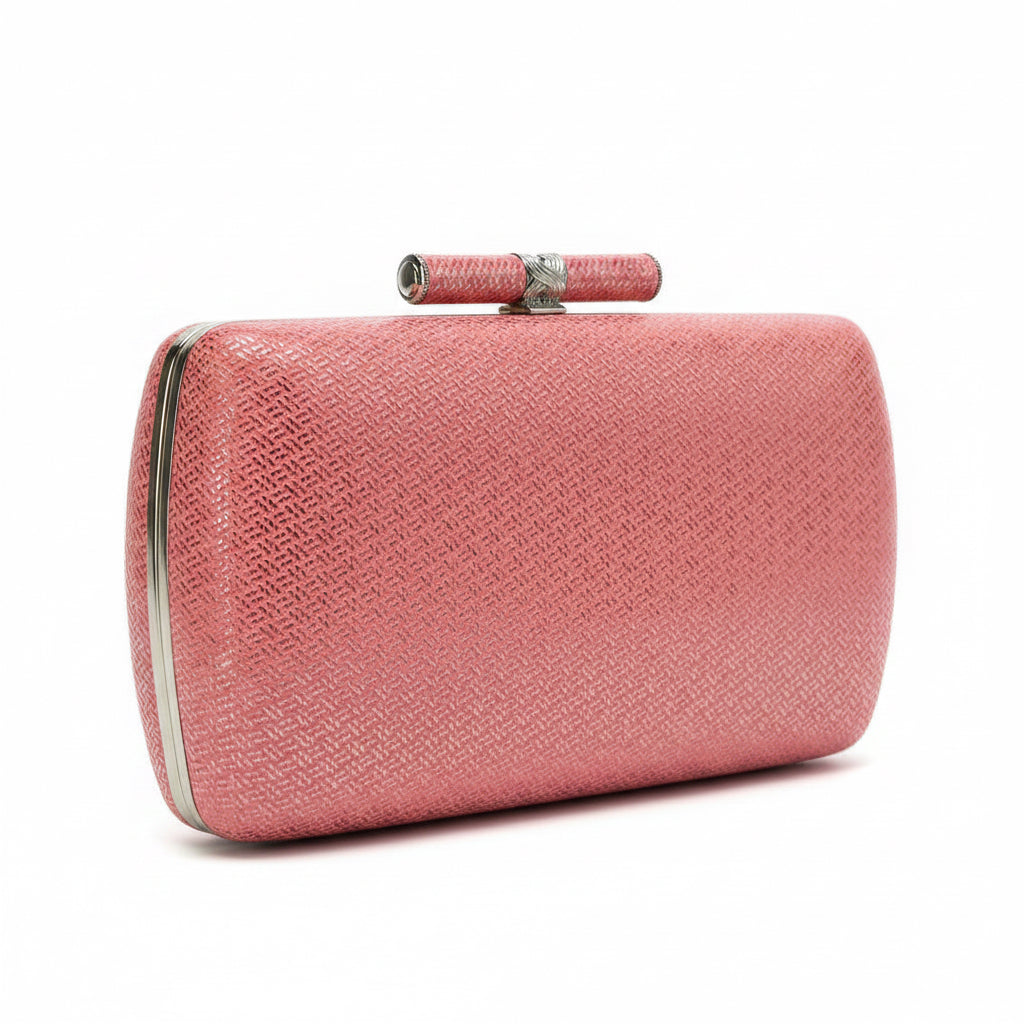 Clutch rosa metalizado