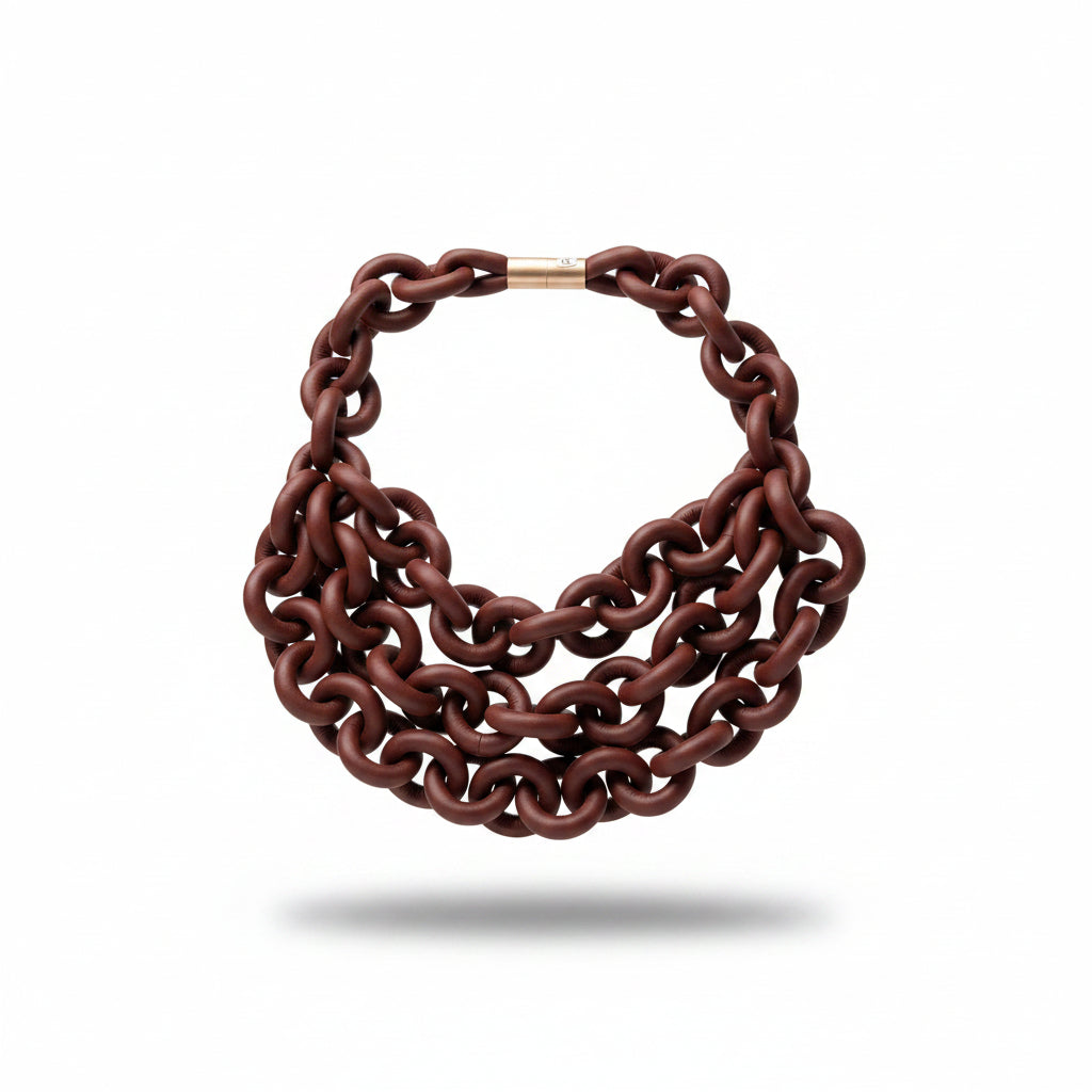 Collar cadena de goma