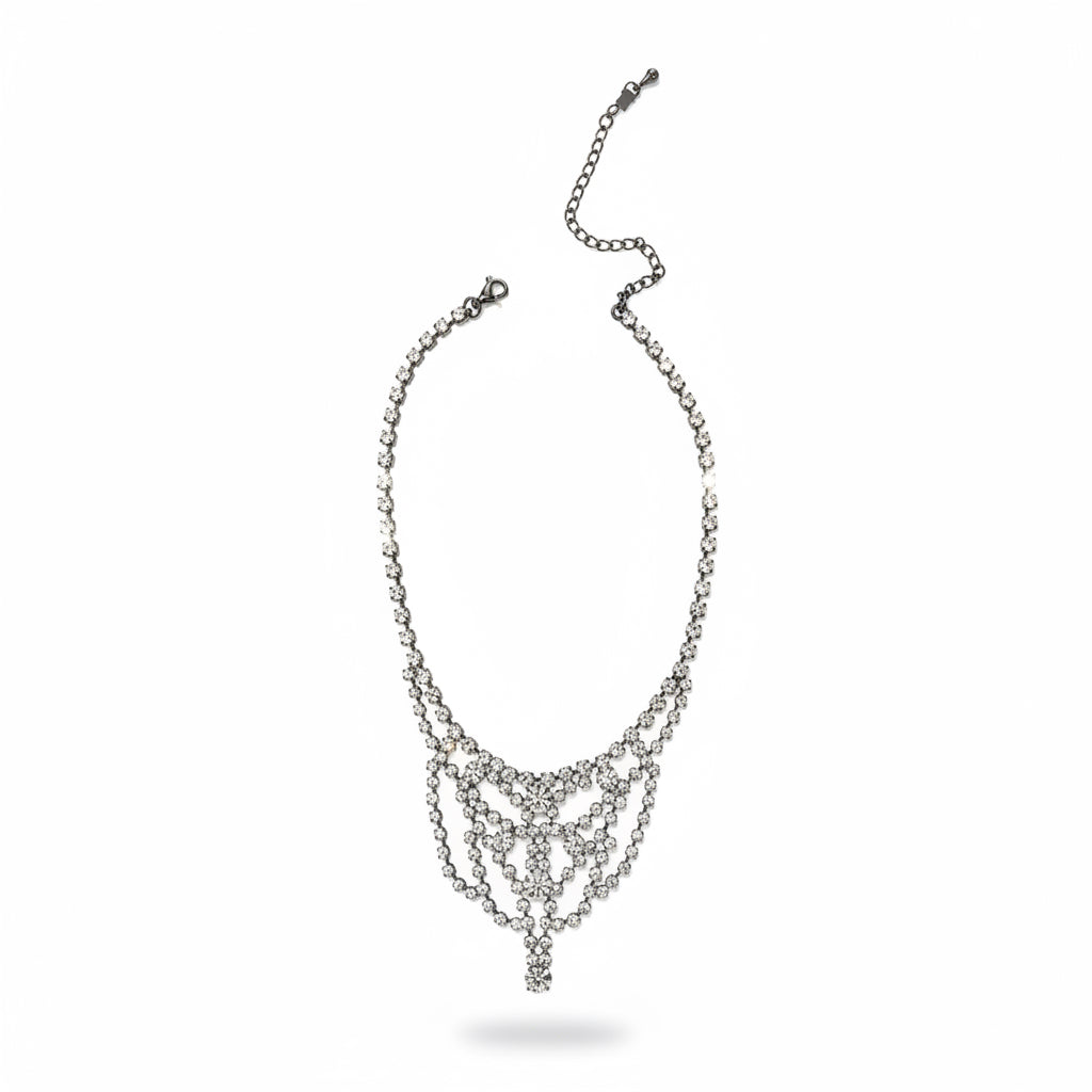 Collar strass con base negra