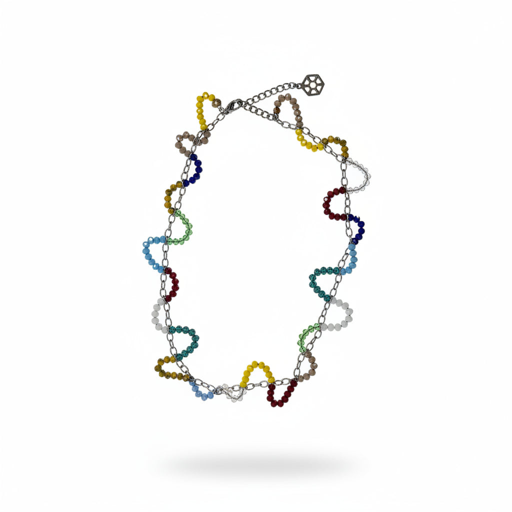 Collar cristales multi color