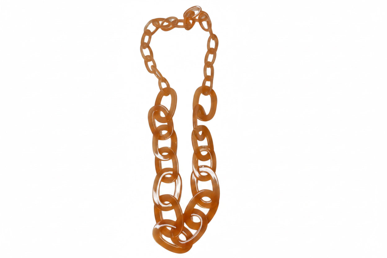 Collar eslabones naranja