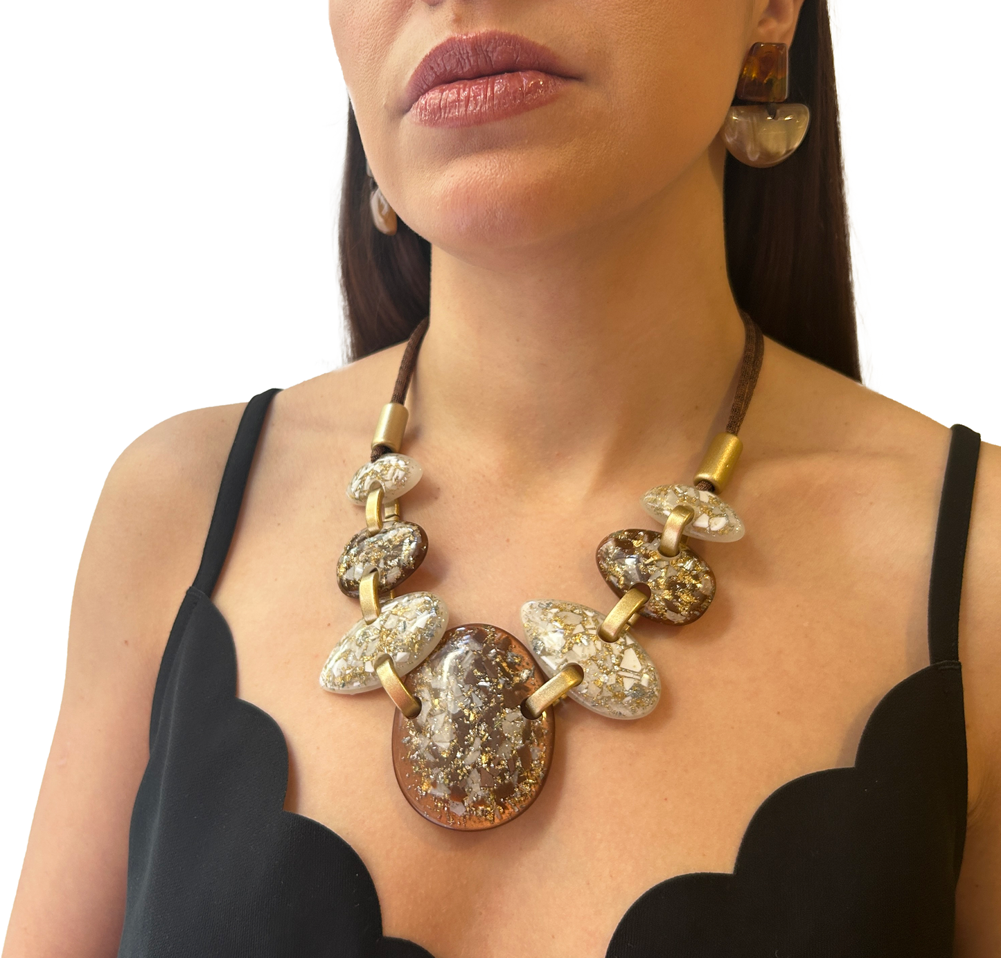 Collar piezas ovaladas