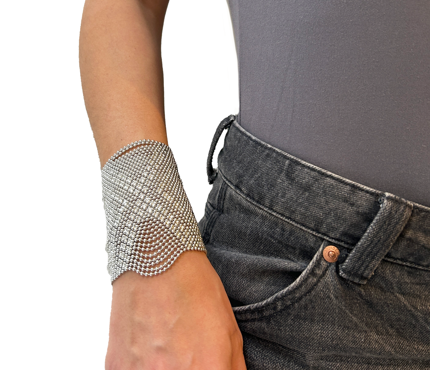 Pulsera malla metalica