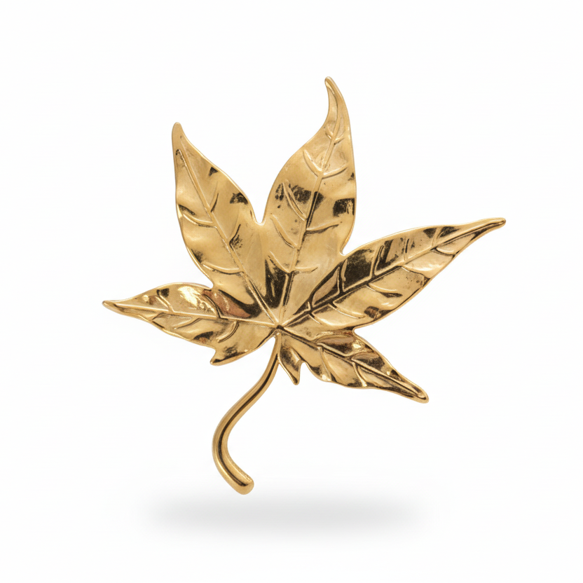 broche de hoja