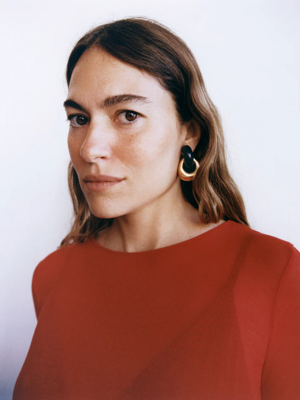 Aros "HAVANA DORADO  Y NEGRO " Monies