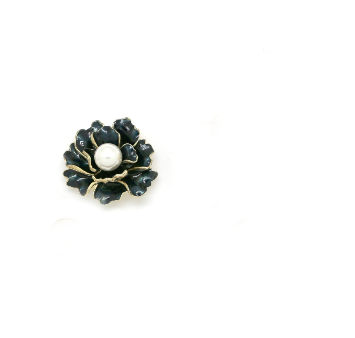 Broche flores esmaltadas