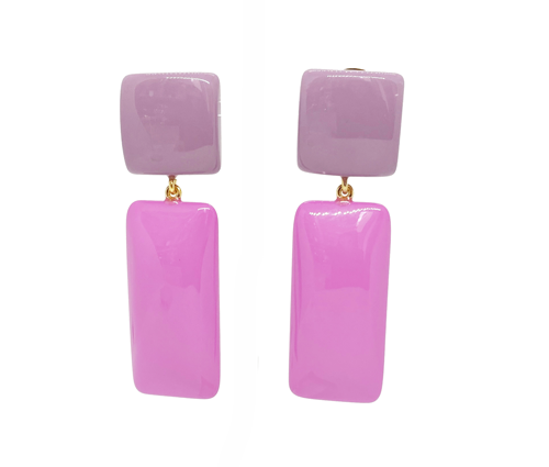 lilac and pink earrings