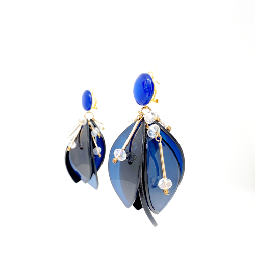 blue acrylic earrings