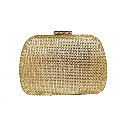 clutch de strass dorado