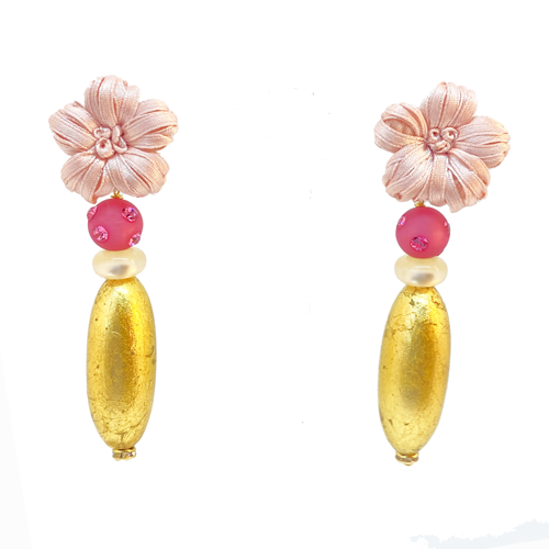 pink earrings