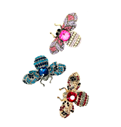 Broche mosca de strass