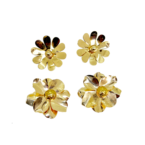 Aros de flores doradas