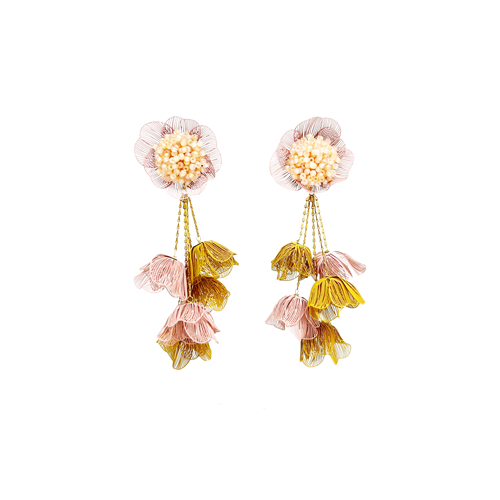 Aros mostaza y rosa