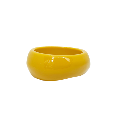 pulsera de resina color mostaza 