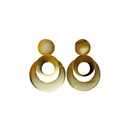 aros dorados de bronce enchapaos 