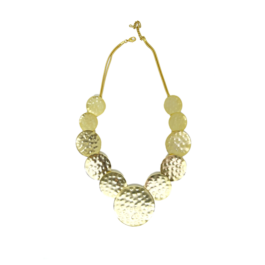 collar de bronce enchapado en oro 