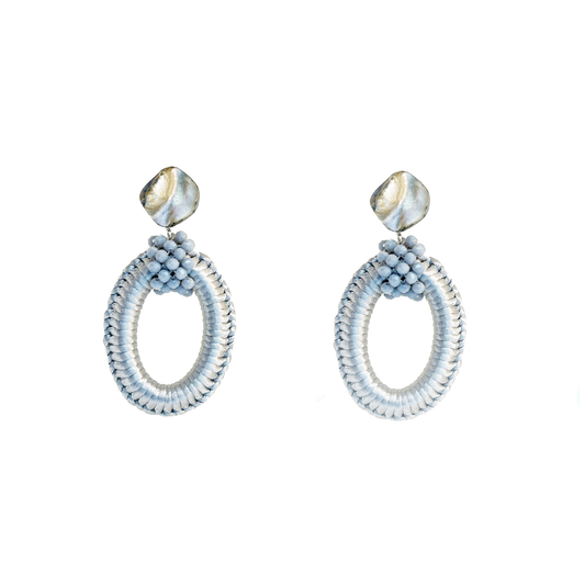 aros de nacar gris 
