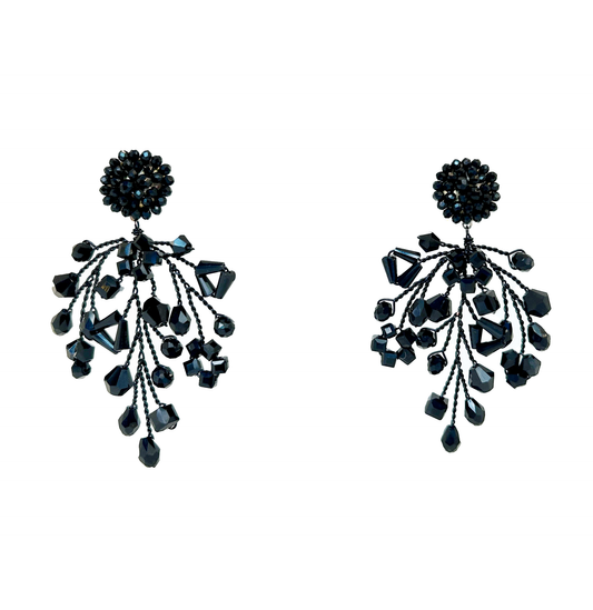 aros de cristal negros