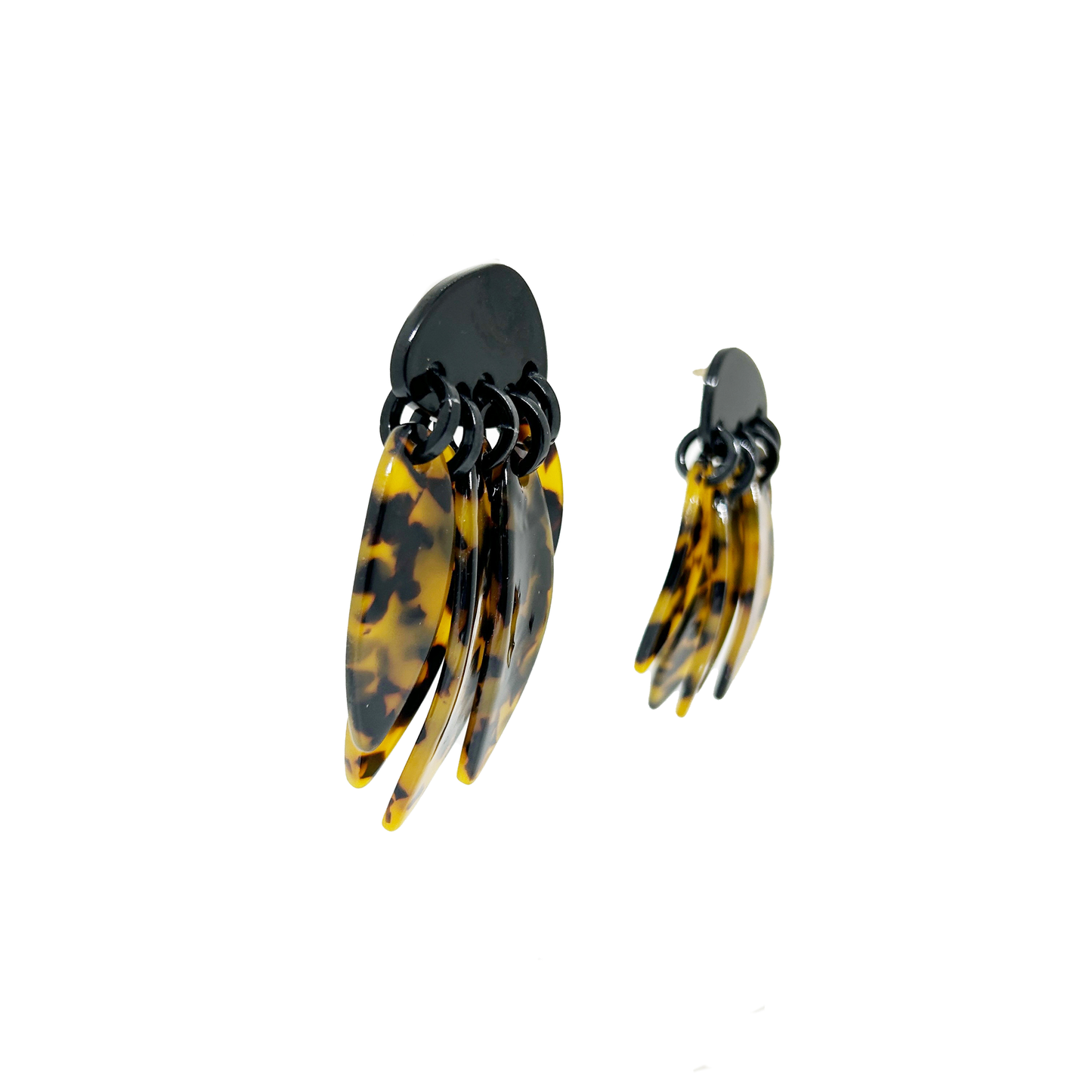 Aros resina negro y carey