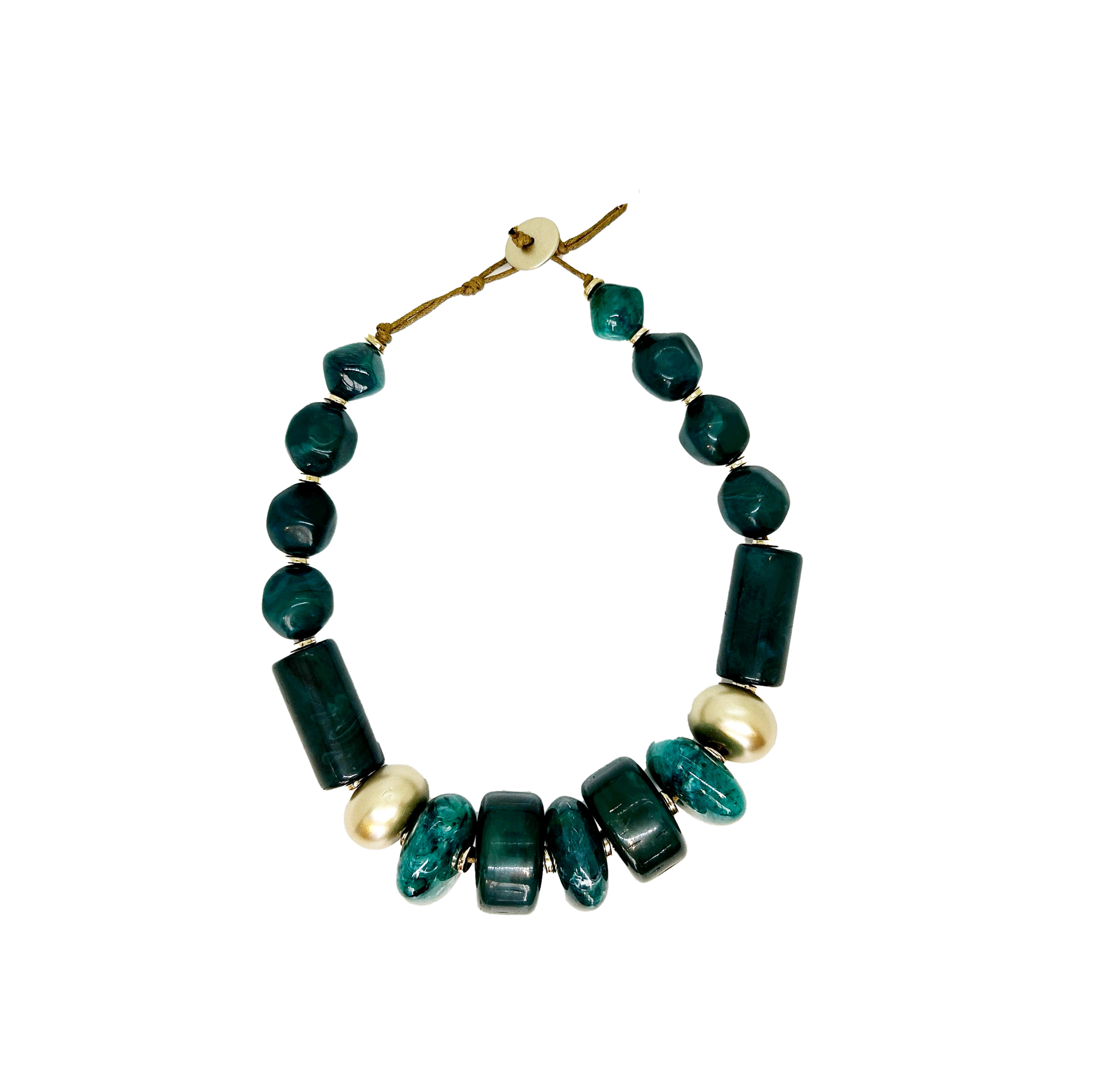 collar de resina verde 