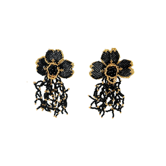 aros de flores negras