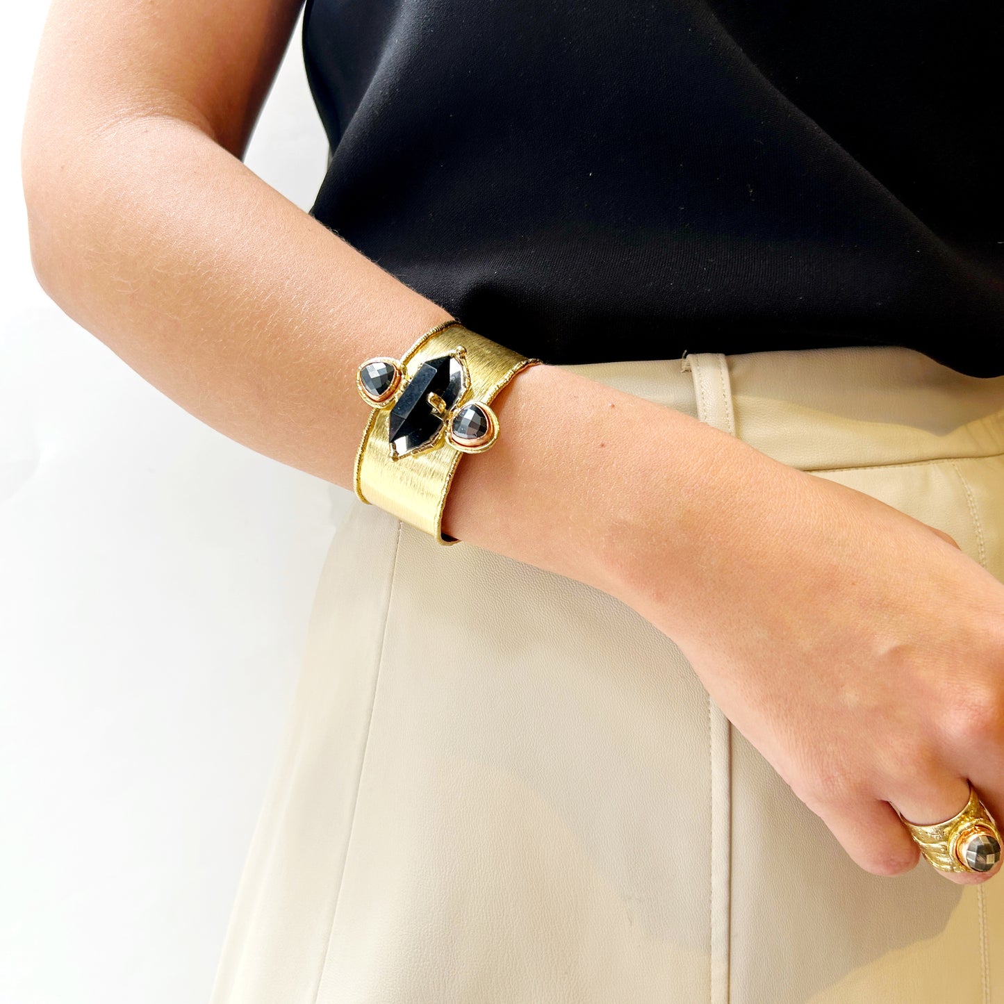 Pulsera piedra geométrica