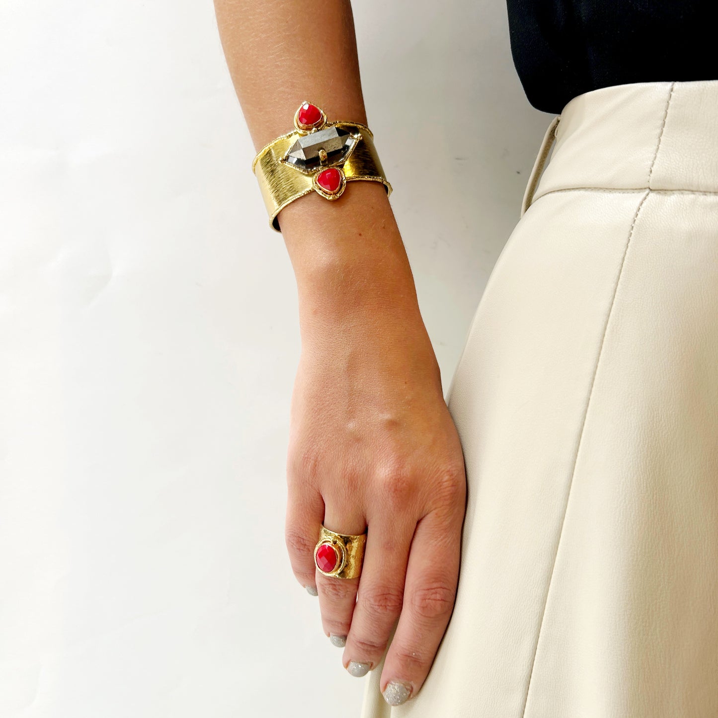 Pulsera piedra geométrica