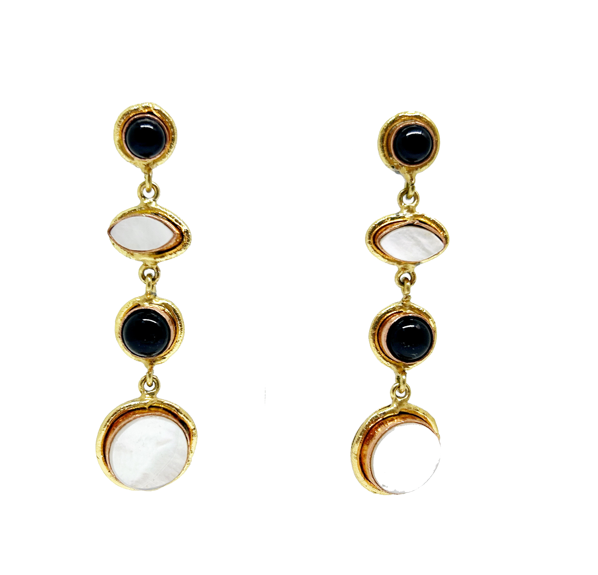 aros largos de piedras naturales