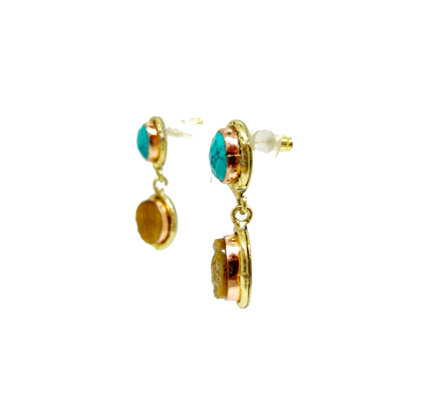 Aros  piedra natural colgante