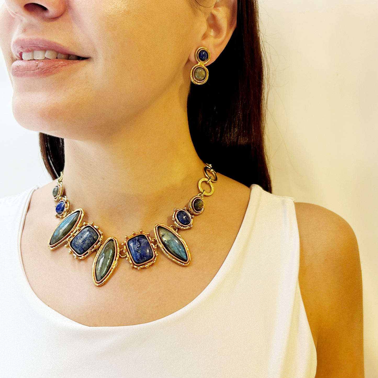 Aros piedra doble pequeños