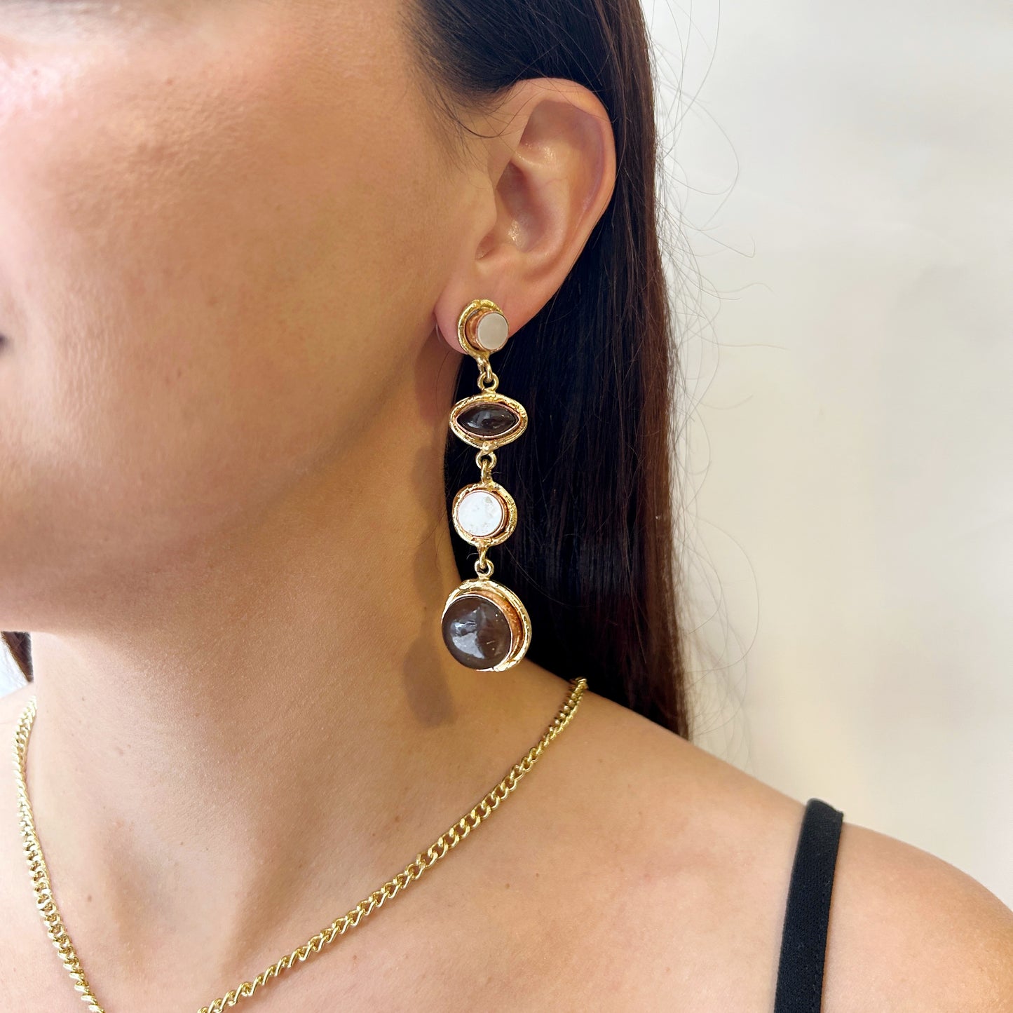 Aros largos de piedras