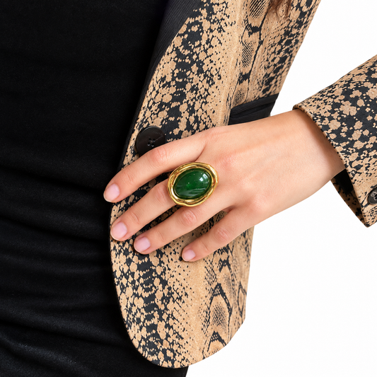 Anillo reborde dorado