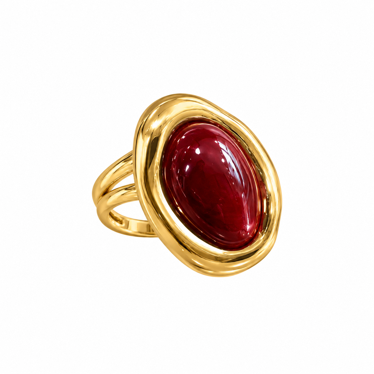 Anillo reborde dorado